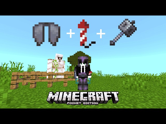 How to Elytra+Rocket+Mace Combo in Minecraft Pocket Edition