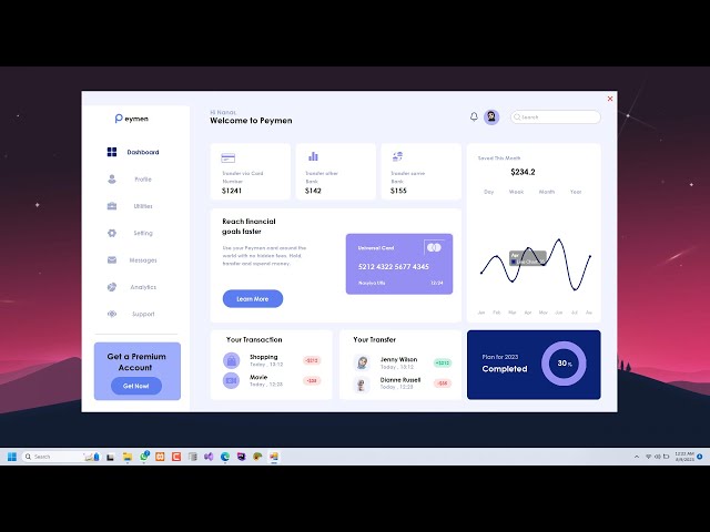 Creating an Advanced Financial Monitoring Dashboard using C# and VB .NET