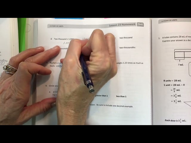 Eureka math grade 5 module 4 lesson 23 homework