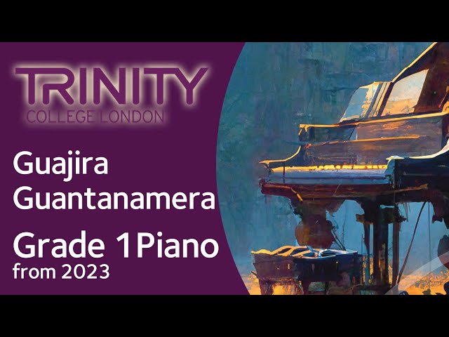 Guajira Guantanamera / TRINITY Grade 1 Piano from 2023 / Synthesia Piano tutorial