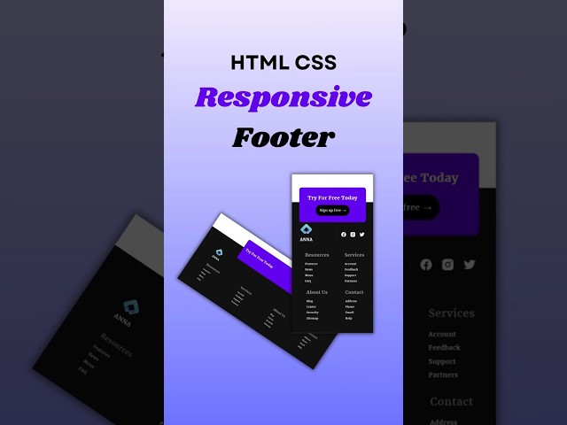 Responsive Footer | Html CSS