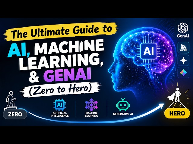 The Ultimate Guide to AI, Machine Learning, & GenAI (Zero to Hero)