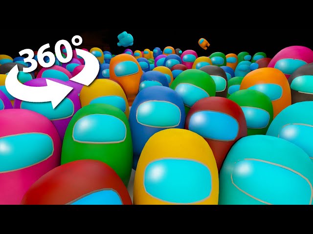 AMONG US - 100 Players VS 1 Impostor in 360° VR !