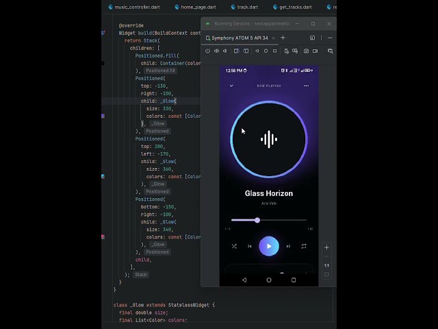 I Built a Premium Music Player UI in Flutter 🎧 | GlassWave