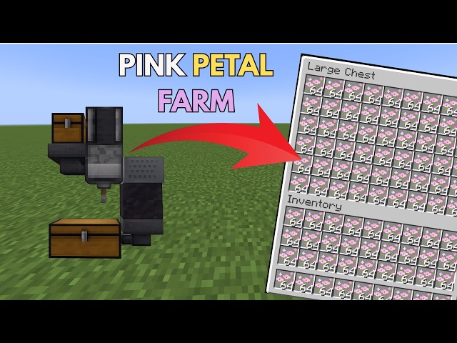 How to Make Pink Petal Farm in Minecraft 26.1.2🔥 [ Hindi ] 2026