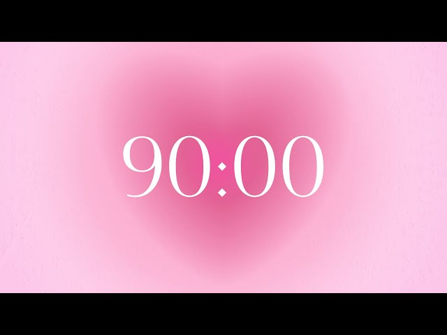 90 minutes aura pink timer, pomodoro timer for Study/reading/working/ writing/exercise/Meditation.