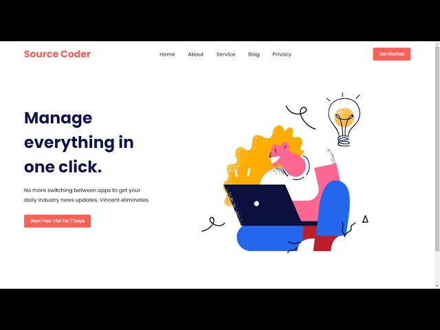 Mobile Website Template Design in HTML and CSS | Source Coder #website #css #html #web