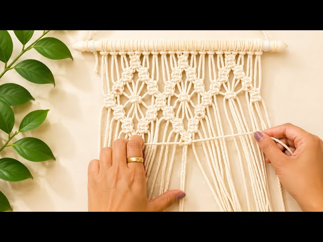 Macramé - Macrame Pattern Tutorial - Macrame Wall Hanging Simple Design! easy macrame