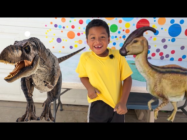 Find 20 dinosaurs ! Dinosaur challenge | Hide and Seek dinosaurs