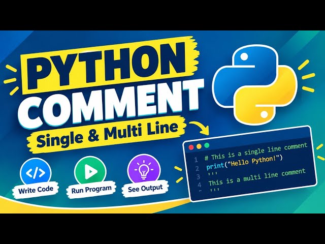Python Comments Explained | Single Line & Multi-Line Comments #python #ai 