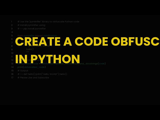 Create a code obfuscator in python