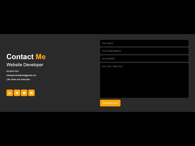 Contact Form in HTML & CSS for Beginners