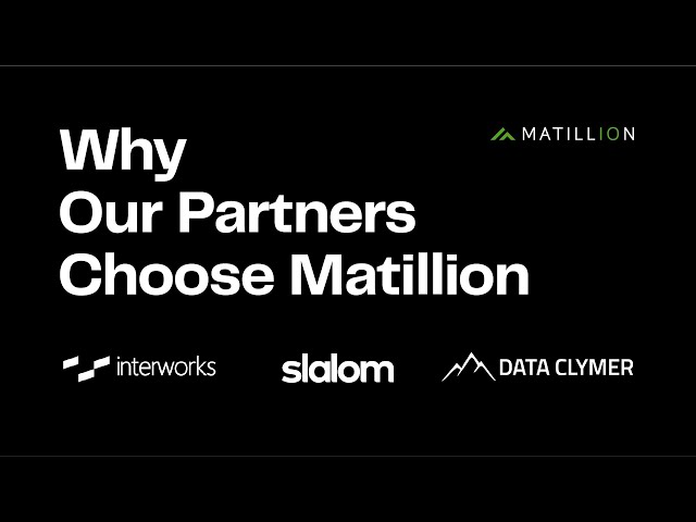 Why Our Partners Choose Matillion