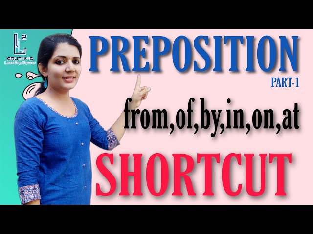 preposition #1 at, on, in, from, of,by