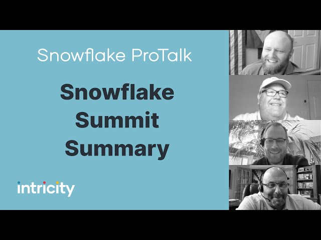 Snowflake ProTalk:  Snowflake Summit Summary - FULL WEBINAR!