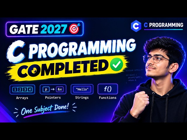C Programming Completed for GATE CSE 2027 🔥 | DPP + PYQ Preparation Journey