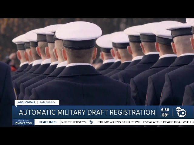 Automatic military draft registration
