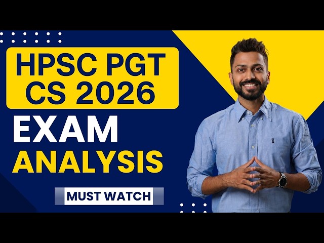 HPSC PGT CS 2026 Paper Analysis | Complete Review, Difficulty Level, Expected Cut Off