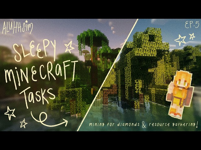relaxing resource gathering in minecraft to sleep to🍎🪵🌿long play w/ no commentary EP.5