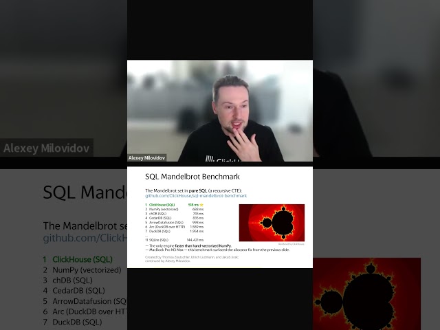 SQL Mandelbrot Benchmark & Mac optimizations (26.7 Release)