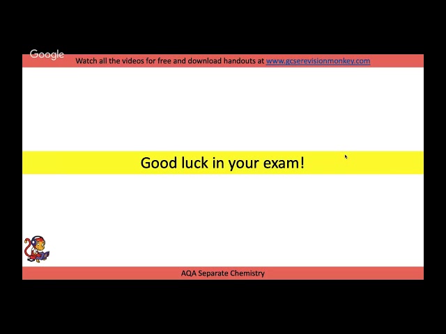 Chemistry Paper 1 (Night Before Exam) 2019!