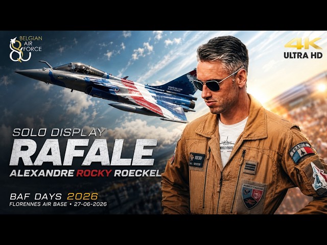 Rafale Solo Display .Alexandre "ROCKY" Roeckel .BAF Days 2026 Florennes 4K