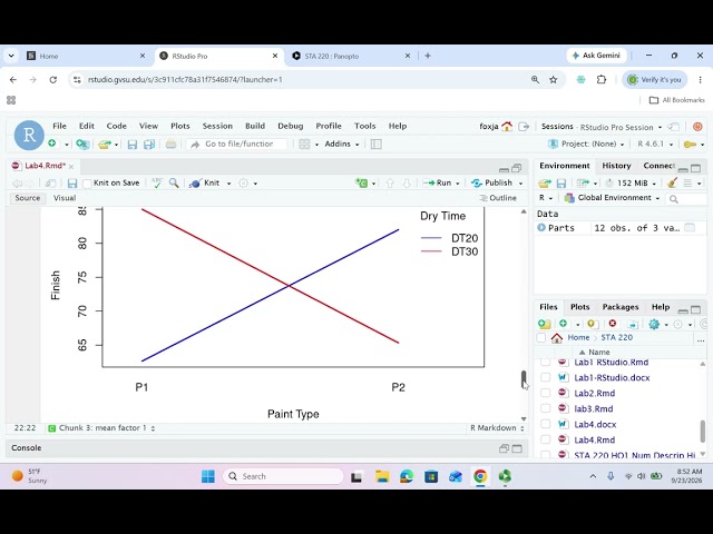 RStudio Lab 4   Two Way ANOVA