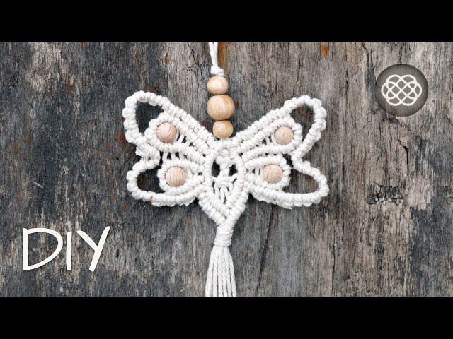 DIY MACRAME BUTTERFLY KEYCHAIN / PENDANT TUTORIAL
