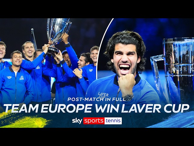 Team Europe win Laver Cup! | FULL trophy presentation and celebrations post-match