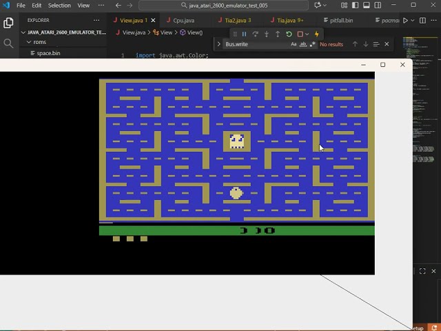 [Java] from scratch - Atari 2600 Emulator Experiments (Very Buggy!) Test #01
