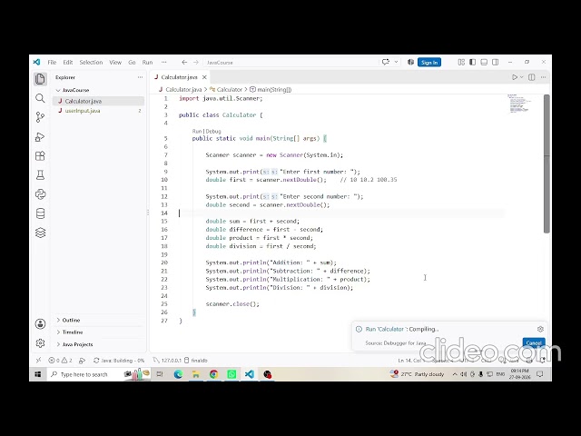 13 Basic Calculator app in java