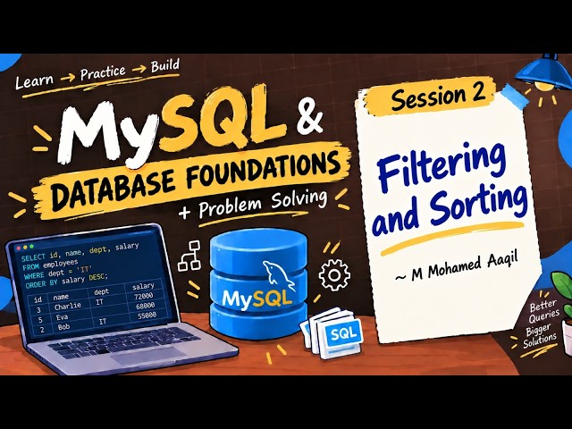 Session - 2 | Filtering and Sorting | SQL and Database Problems