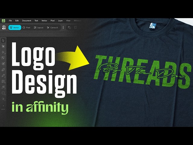 Logo Design in Affinity Designer | From Text to T-Shirt Design