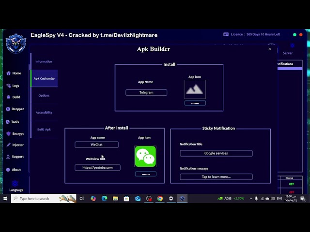 🦅🔐 شرح EagleSpy V4  أقوى أداة RAT للتحكم عن بُعد بطريقة قانونية وأخلاقية 💻🔥 للتعليم فقط   مختبر