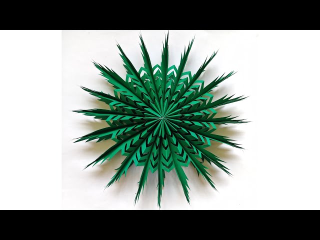 DIY 3D Paper snowflake for Christmas/Christmas decoration with paper/snowflake making idea
