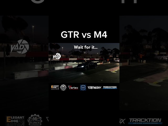 GTR vs M4: 2 Car Gap! 😱😱😱 #gtr #nissan #bmw #m4 #dragrace #killarney #youtubeshorts