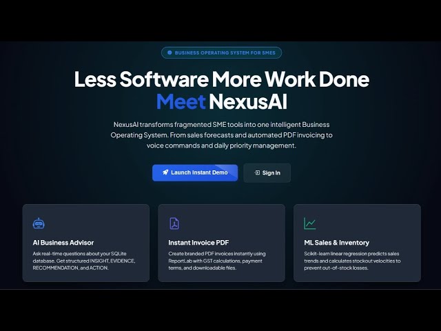 NexusAI: The AI Employee That Runs Your Business  AI + ML Business Management System
