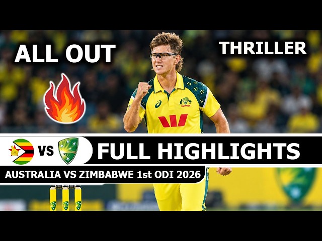 AUS vs ZIM 1st ODI Full Match Highlights 2026 | Australia vs Zimbabwe