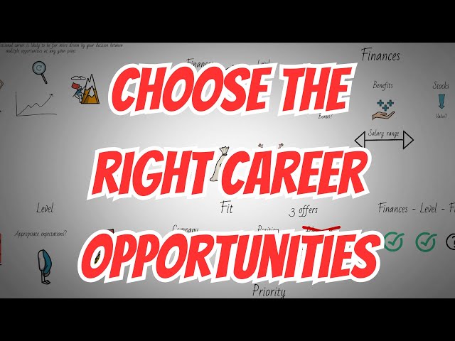 How to choose the right career from multiple opportunities - The career decision making process