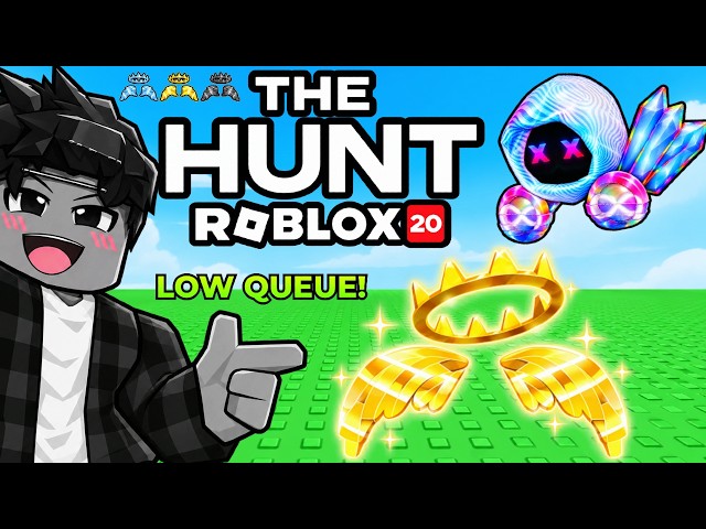 🔴 SHORTEST QUEUE | LAUNCHING FREE WINGS ITEMS! The Hunt: Roblox 20 EVENT!