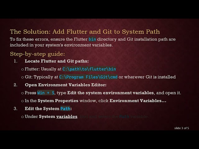 Fixing Flutter Daemon and Git Not Found Errors in VS Code on Windows