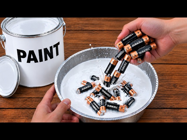 Mix OLD BATTERIES with PAINT and see what no one told you 😱! Amazing Idea!