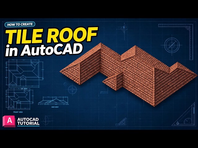 How to Model a 3D Sloped Roof in AutoCAD | Step-by-Step Tutorial