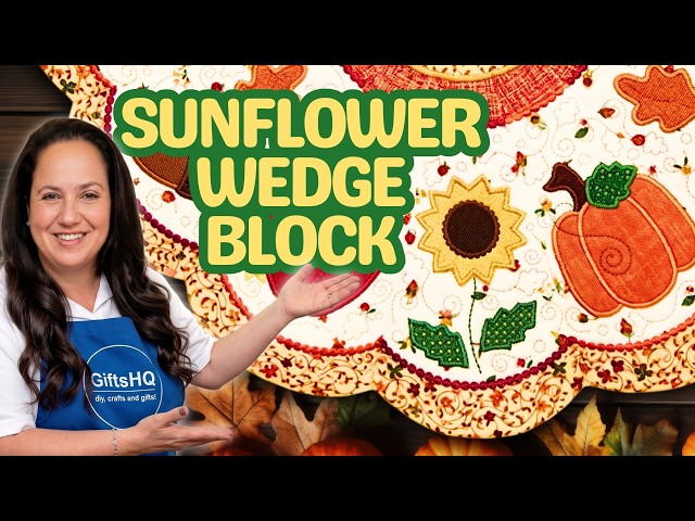How To Make a Fall Table Topper In The Hoop:  Sunflower Quilt Block Tutorial