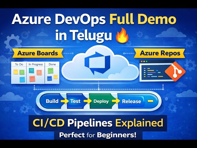 Azure DevOps Full Demo in Telugu 🔥 CI/CD Pipelines Explained | Real-Time Project