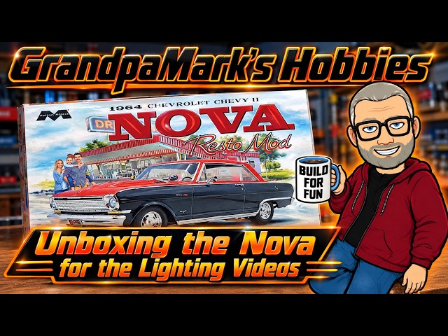 Moebius 64 Nova Resto Mod Unboxing for the Lighting Videos