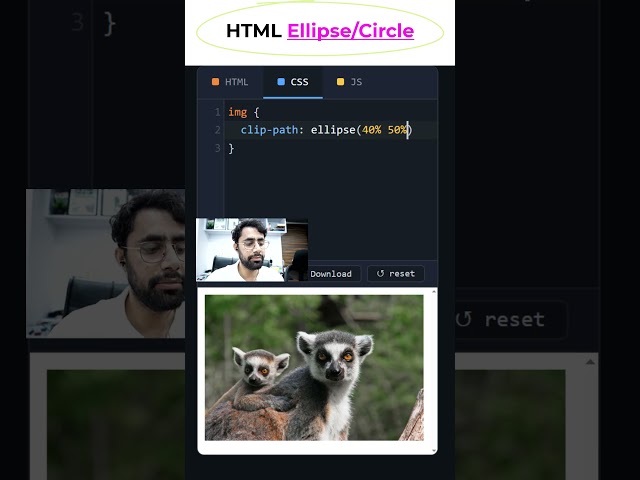 HTML Image Circle Ellipse Shape Dark #coding #htmltutorial #csstutorial