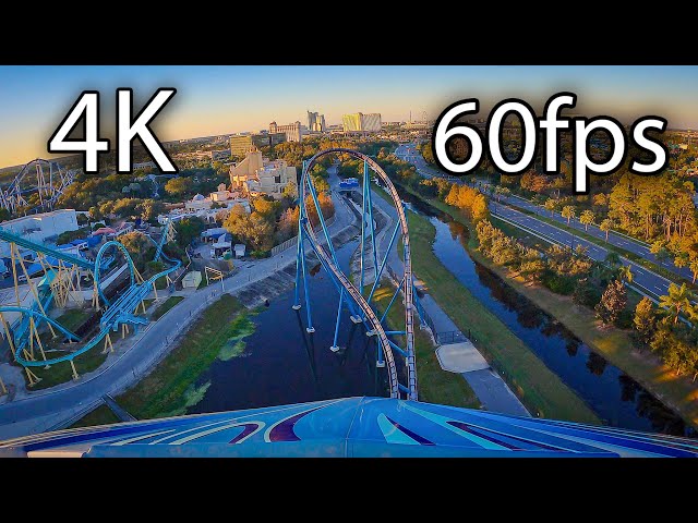 Mako at sunset front seat on-ride 4K POV @60fps SeaWorld Orlando
