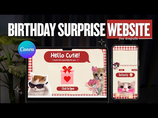 How to Make a Birthday Website in Canva Without Coding 🎂 | Free Template