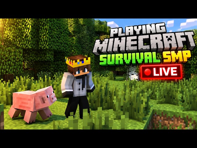🔴 Playing Minecraft Survival SMP with Friends LIVE! 🌍 | Hindi | ISU GAMING